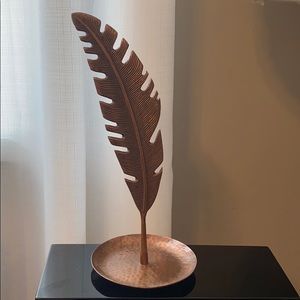 Bronze Feather - Jewelry Stand
